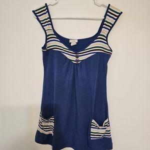 VINTAGE Mine Blue Tank #BlueTank #Flattering